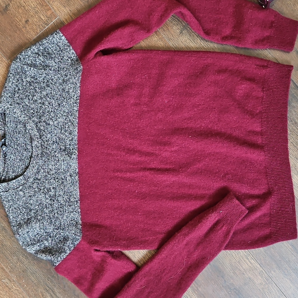 Theory Sweater Women's Size Plarge Cashmere  Colorblock  Long Sleeve